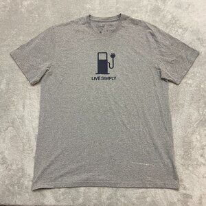 Patagonia Live Simply T-Shirt SIze XL Gray Responsibili-T Electric Car